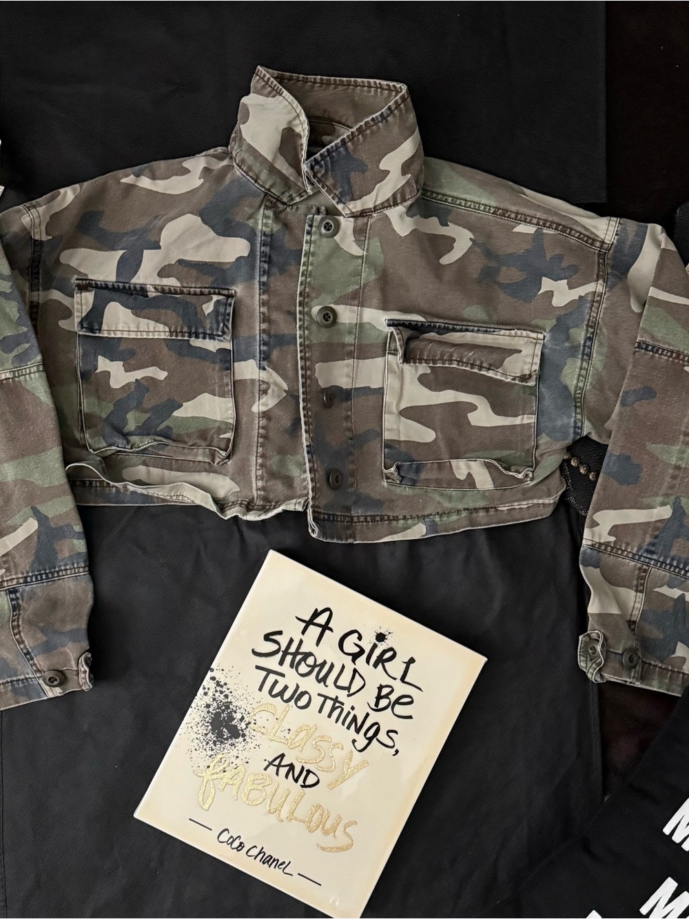 Camo Cropped Jacket - Green Camouflage